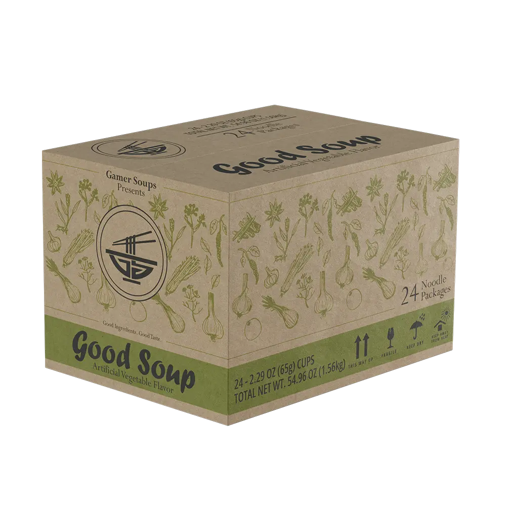 Gamer Soups Instant Noodles - GOOD (24 Cup Box) - Image 2