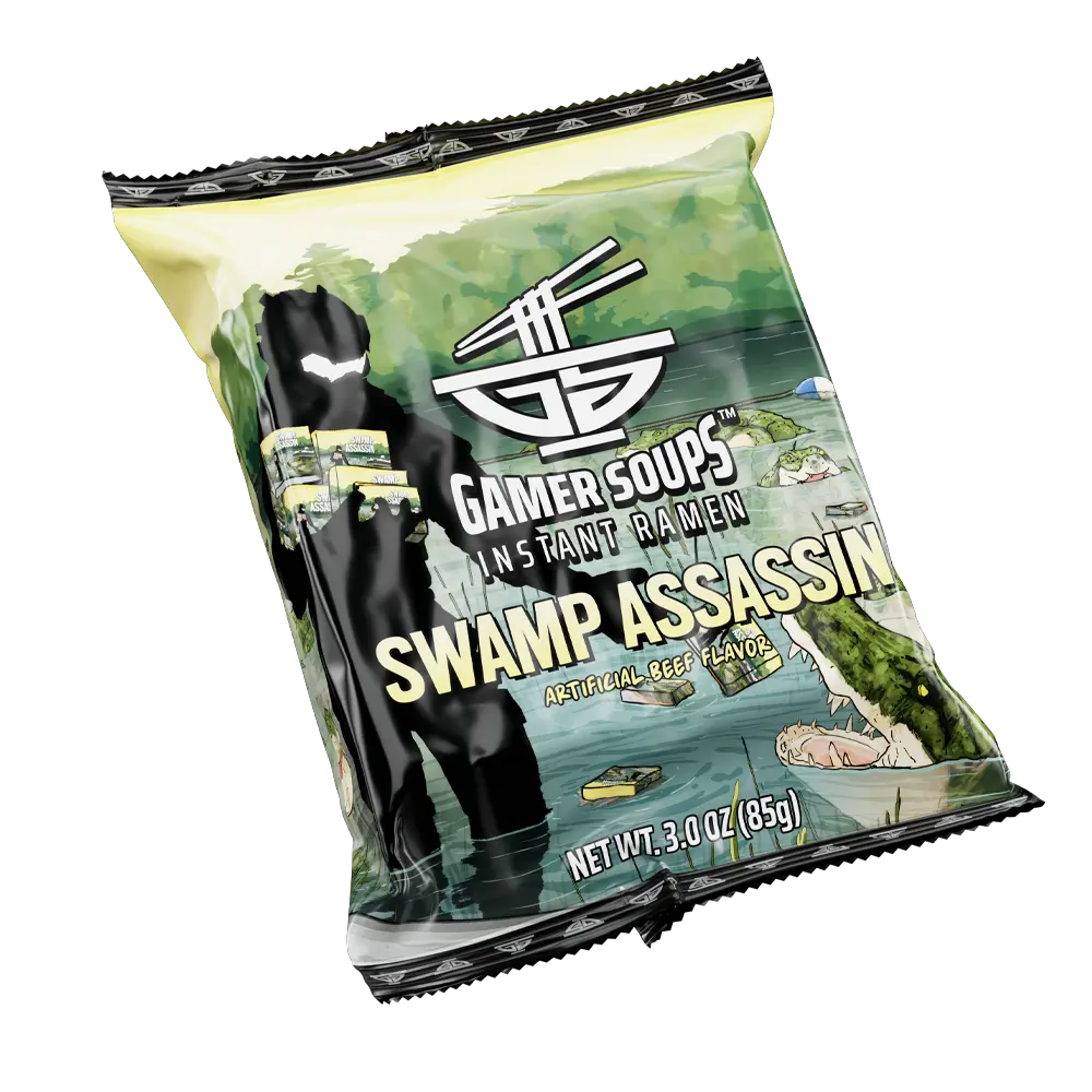 Gamer Soups Instant Noodles- Swamp Assassin Bricks (5 Pack) - Image 4
