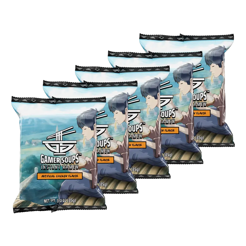 Gamer Soups Instant Noodles - Chicken Bricks (5 Pack)