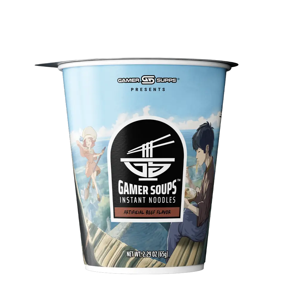 Gamer Soups Instant Noodles - Beef (24 Cup Box) - Image 4