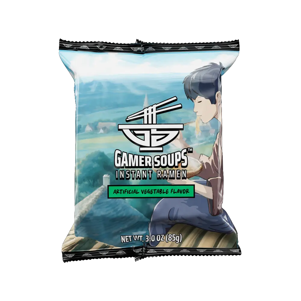 Gamer Soups Instant Noodles - Vegetable Bricks (5 Pack) - Image 2