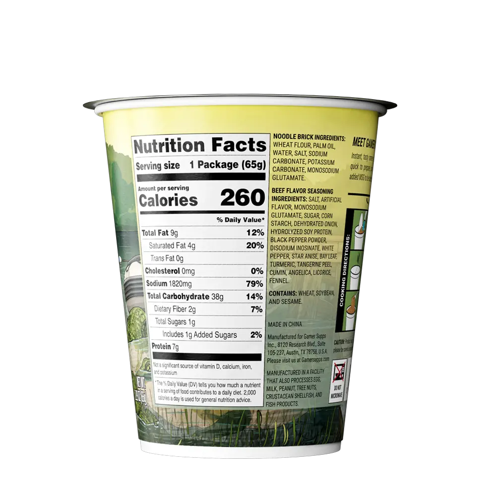 Gamer Soups Instant Noodles - Swamp Assassin (Single Cup) - Image 2