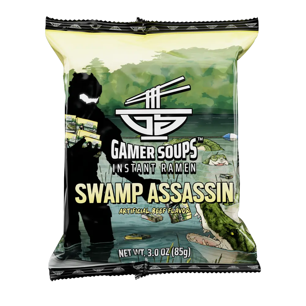 Gamer Soups Instant Noodles- Swamp Assassin Bricks (5 Pack) - Image 2