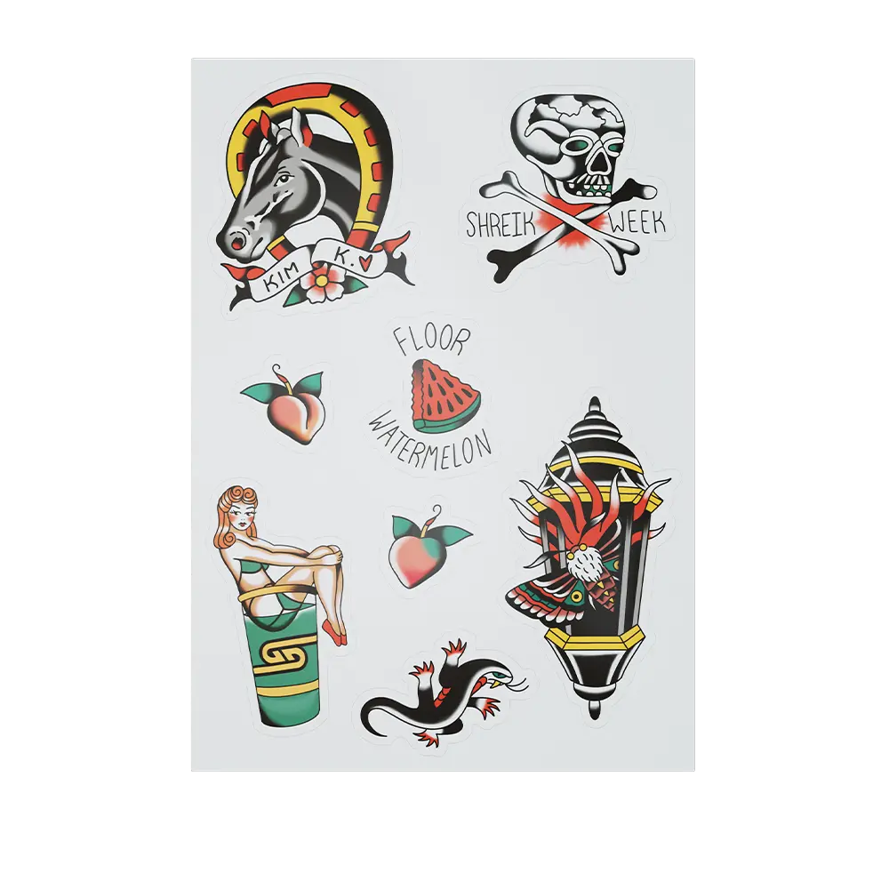 PaymoneyWubby Temporary Tattoo Flash Sheet