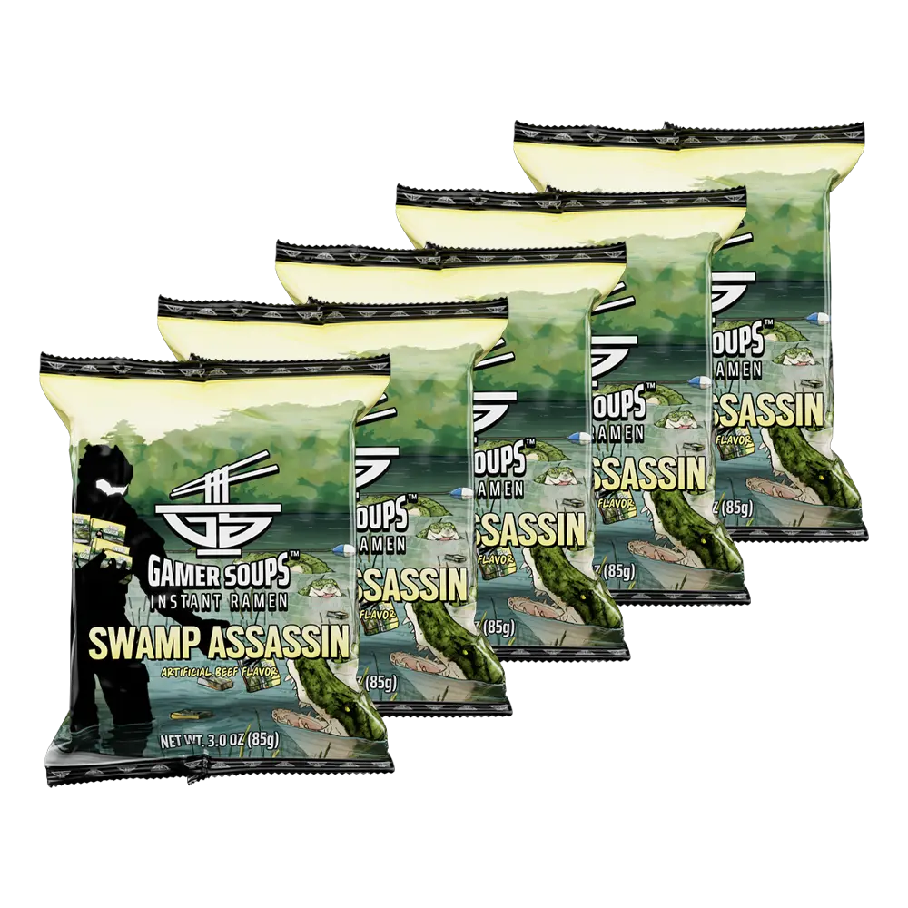 Gamer Soups Instant Noodles- Swamp Assassin Bricks (5 Pack)