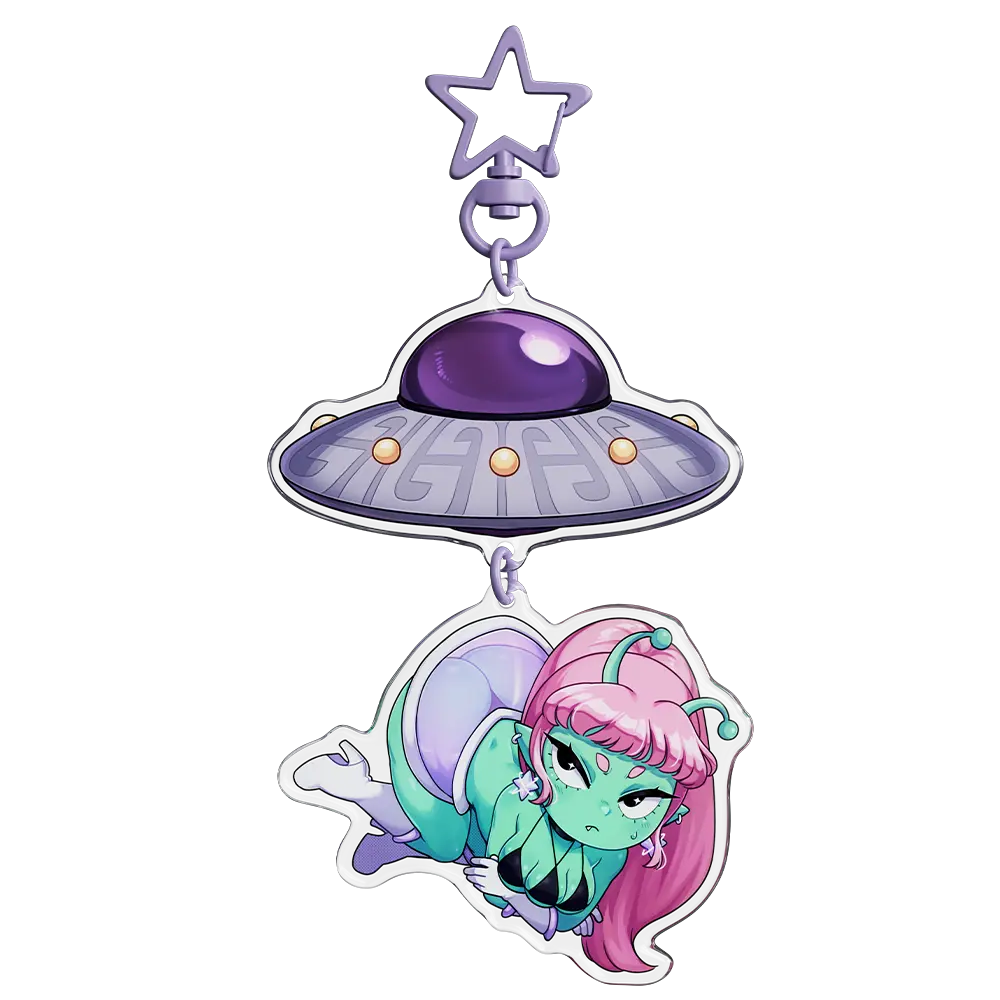 I Come In Peace Acrylic Keychain