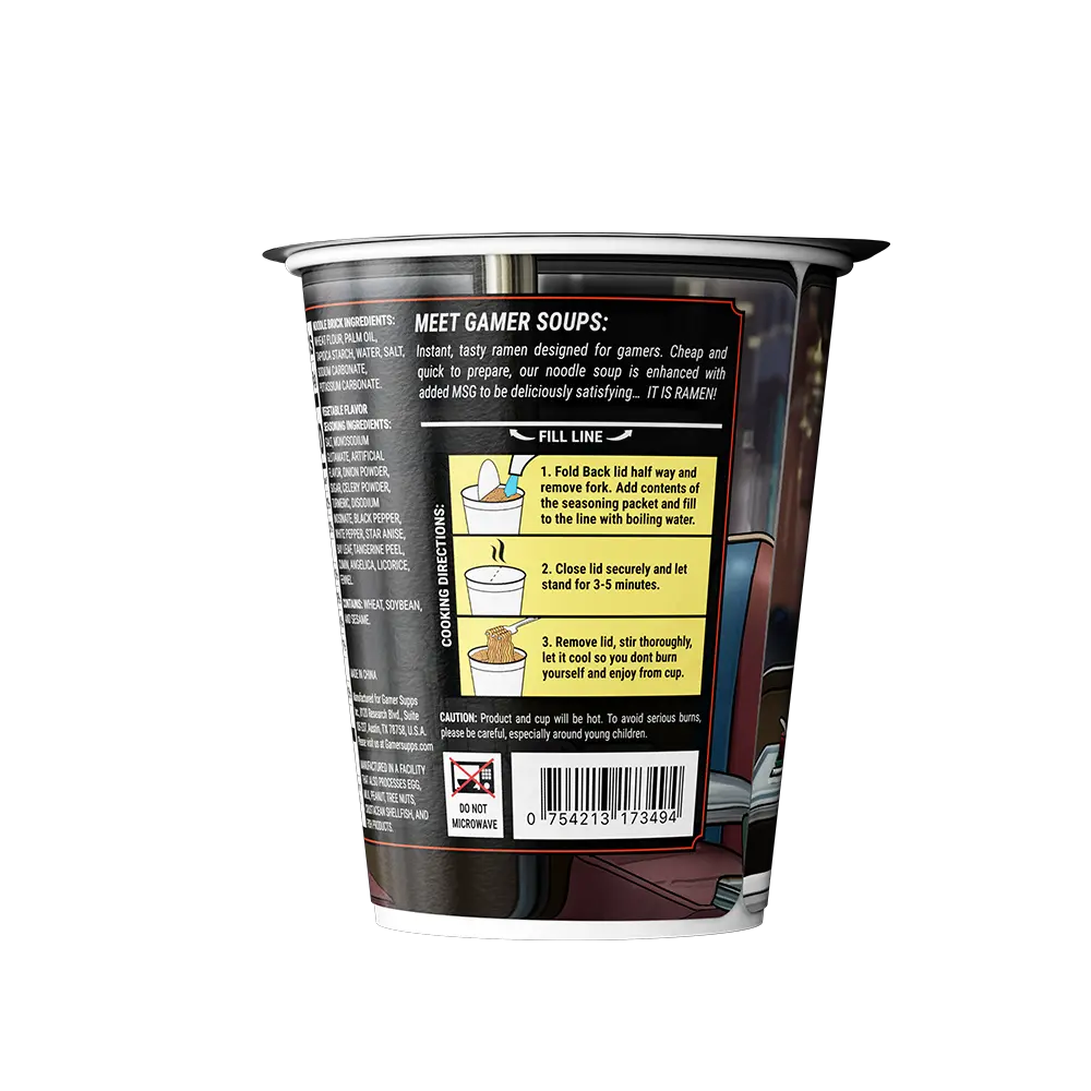 Gamer Soups Instant Noodles - Good Soup (Single Cup) - Image 3