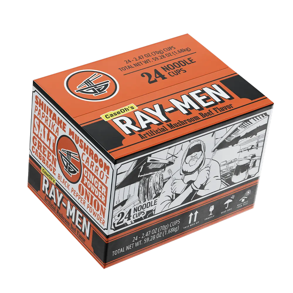 Gamer Soups Instant Noodles - CaseOh's Ray-Men (24 Cup Box)