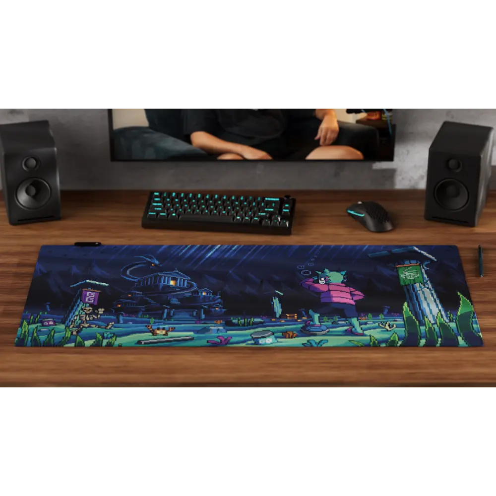 PIXEL CUPS x BigPuffer: Leviathan's Crossing RGB Mouse Pad - Image 4