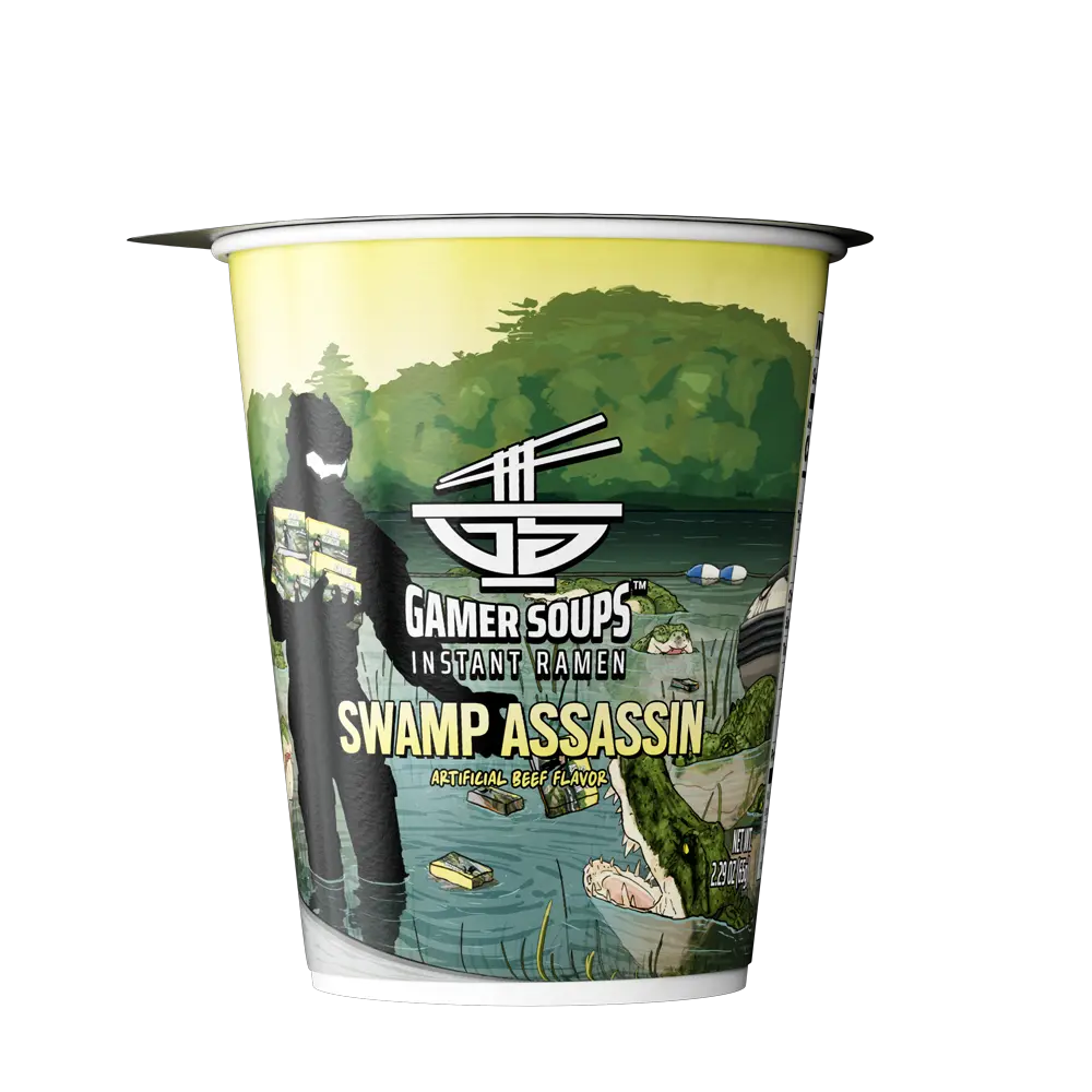 Gamer Soups Instant Noodles - Swamp Assassin (Single Cup)